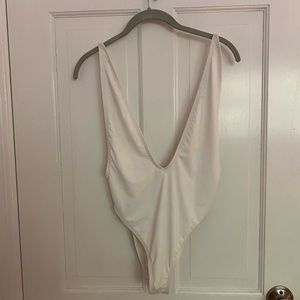 Xtreme deep v white bathing suit